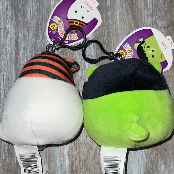 SQUISHMALLOWS (set of TWO ) Grace 👻 and Len clips NWT HTF - Picture 2 of 2